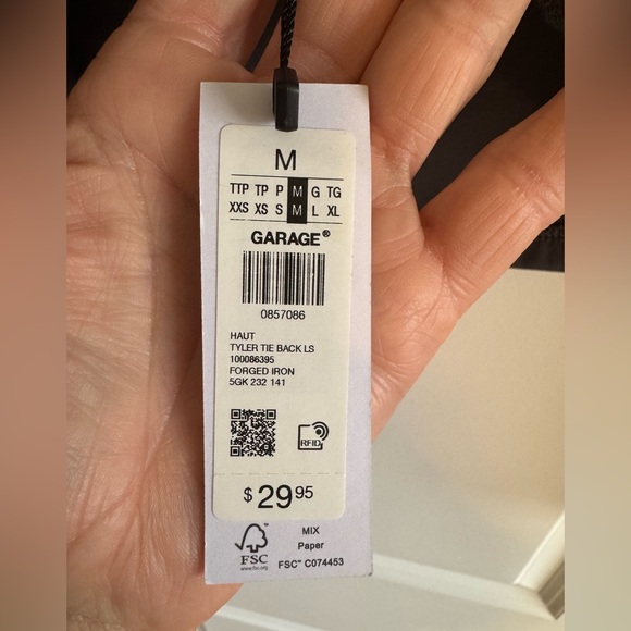 Garage Open-Back Grey Crop Top - Picture 6 of 9